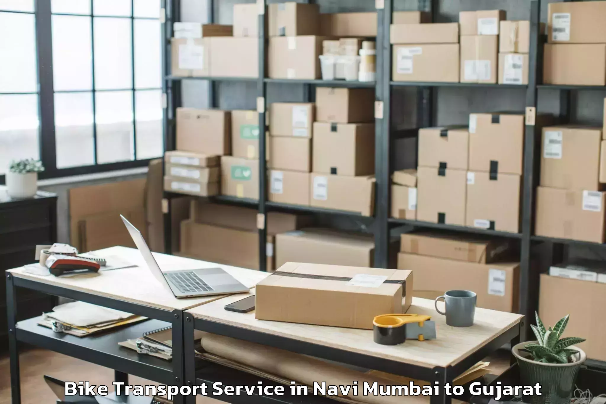 Navi Mumbai to Dhari Bike Transport Booking